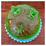 Antique Jefferson Opalescent Footed Glass Bowl