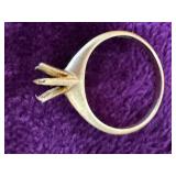 Vintage 10K Gold Ring Setting