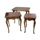 Vintage Wooden Nesting Table Set