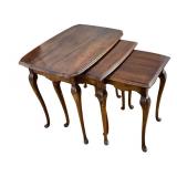 Vintage Wooden Nesting Table Set