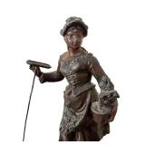 Pair of Antique Spelter Metal Sculptures