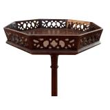 Antique Carved Mahogany Plant Stand