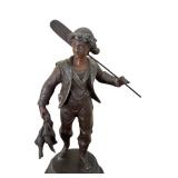 Pair of Antique Spelter Metal Sculptures