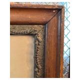 Beautiful Black and White Framed Portrait of a Native American Maiden