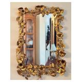 Beautiful Vintage Gilded Mirror with Floral Design