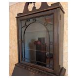 Petite Mahogany Glass Secretary Hutch