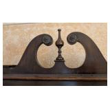 Petite Mahogany Glass Secretary Hutch