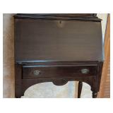 Petite Mahogany Glass Secretary Hutch