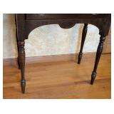 Petite Mahogany Glass Secretary Hutch