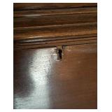 Petite Mahogany Glass Secretary Hutch