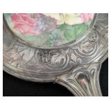 Two Antique Silver Hand Mirrors