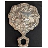 Two Antique Silver Hand Mirrors