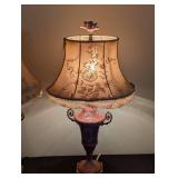 Pair of Vintage Pink Urn Style Table Lamps
