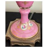 Pair of Vintage Pink Urn Style Table Lamps