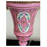 Pair of Vintage Pink Urn Style Table Lamps