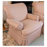 Pair of Peachy Pink Hancock & Moore Armchairs