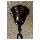 Stunning Slag Glass Vintage Light Fixture with Beaded Accents