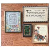 Variety of Framed Vintage Mottos