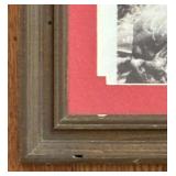 Framed Black and White Indian Chief Photograph Print