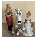 Assorted Santa Clause Figurines