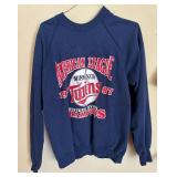 Two Size Large Vintage Minnesota Twins Baseball World Series Sweatshirts