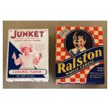 Vintage Boxes including Brillo Soap Pads, Junket Caramel Flavor, Ralston Wheat Cereal and More