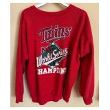 Three Vintage Minnesota Twins Baseball Sweatshirts