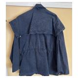 RARE 1994 Vintage Carhartt CW083 Worsterlon-Lined Sandstone Cape Coat Large Blue