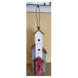 Handcrafted Wooden Bird House Motif Lamp for Repair