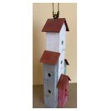 Handcrafted Wooden Bird House Motif Lamp for Repair