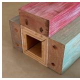 Handcrafted Wooden Bird House Motif Lamp for Repair