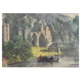 "The Old Ruins" Print by Currier & Ives