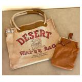 Vintage Desert Water Bag and Browns Valley State Bank