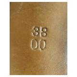 Antique Edwardian Victorian Brown Leather Shoes Pointy Toe Ribbon Tie / Antique Ladies O.C. Hanson & Sons Size 38 Shoes