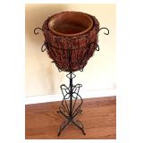 Ornate Metal Planter Stand