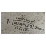 Four Marples Chisels and Wooden Boxes