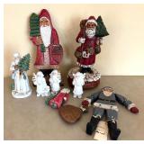 Selection of Decorative Santa Clause Figurines