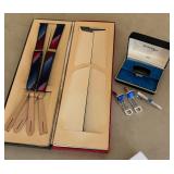 Classy Justers Cufflinks and Tie Clip with New Suspenders