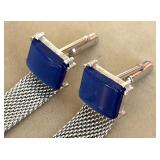 Classy Justers Cufflinks and Tie Clip with New Suspenders