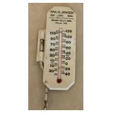 Vintage W.M. H. Jensen Thermometer and Dust Pan