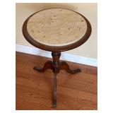 Vintage Granite Top Accent Table