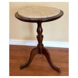 Vintage Granite Top Accent Table