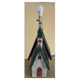 Church Motif Birdhouse Lamp