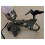 Hummingbird Motif Tulip Lamp