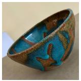 Drip Glaze Pottery Bowl