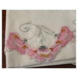 Vintage Embroidered Pillow Cases and Irish Linen Hankies