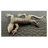 Sterling Silver Southwestern Lizard Brooch / Pin
