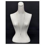 14k Gold Chain Paired with a Sparkly Cubic Zirconia Pendant