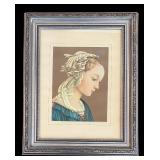 Framed Vintage Portrait Print, The Madonna