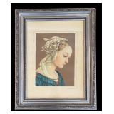 Framed Vintage Portrait Print, The Madonna